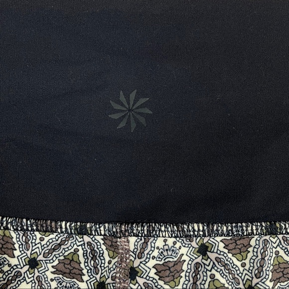EUC athleta Mantra Capri Navy Multi Print sheer S - Picture 7 of 8